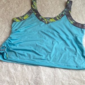 22/24 REEBOK PLAY TANK TURQUOISE GRAY LIME GREEN